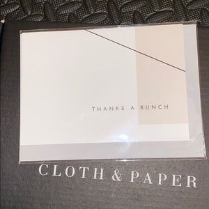 Cloth and paper card with envelope.